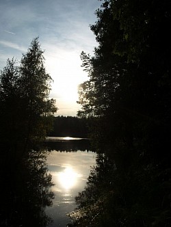 See im Sonnenuntergang