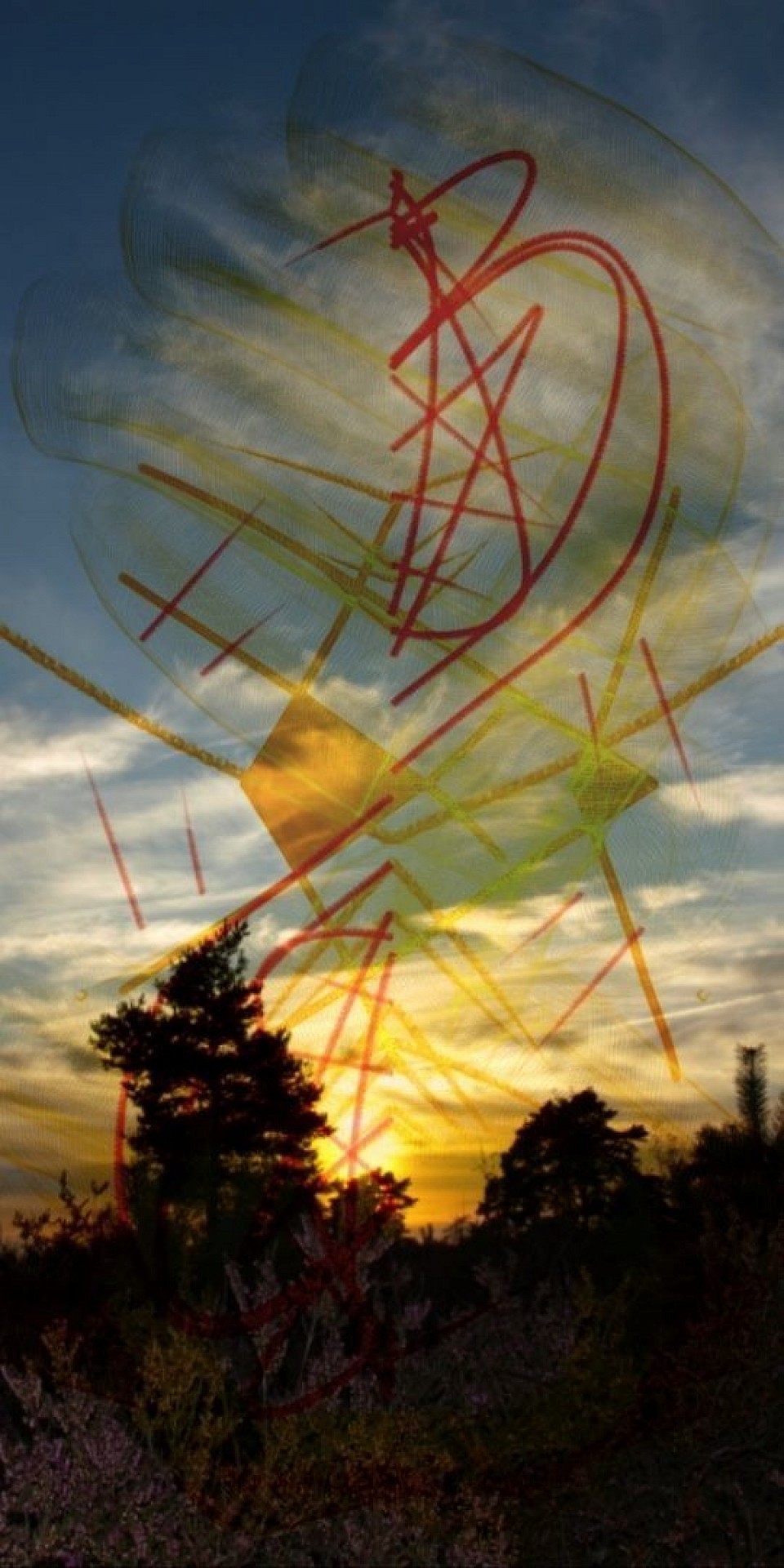 Kollage Sonnenuntergang